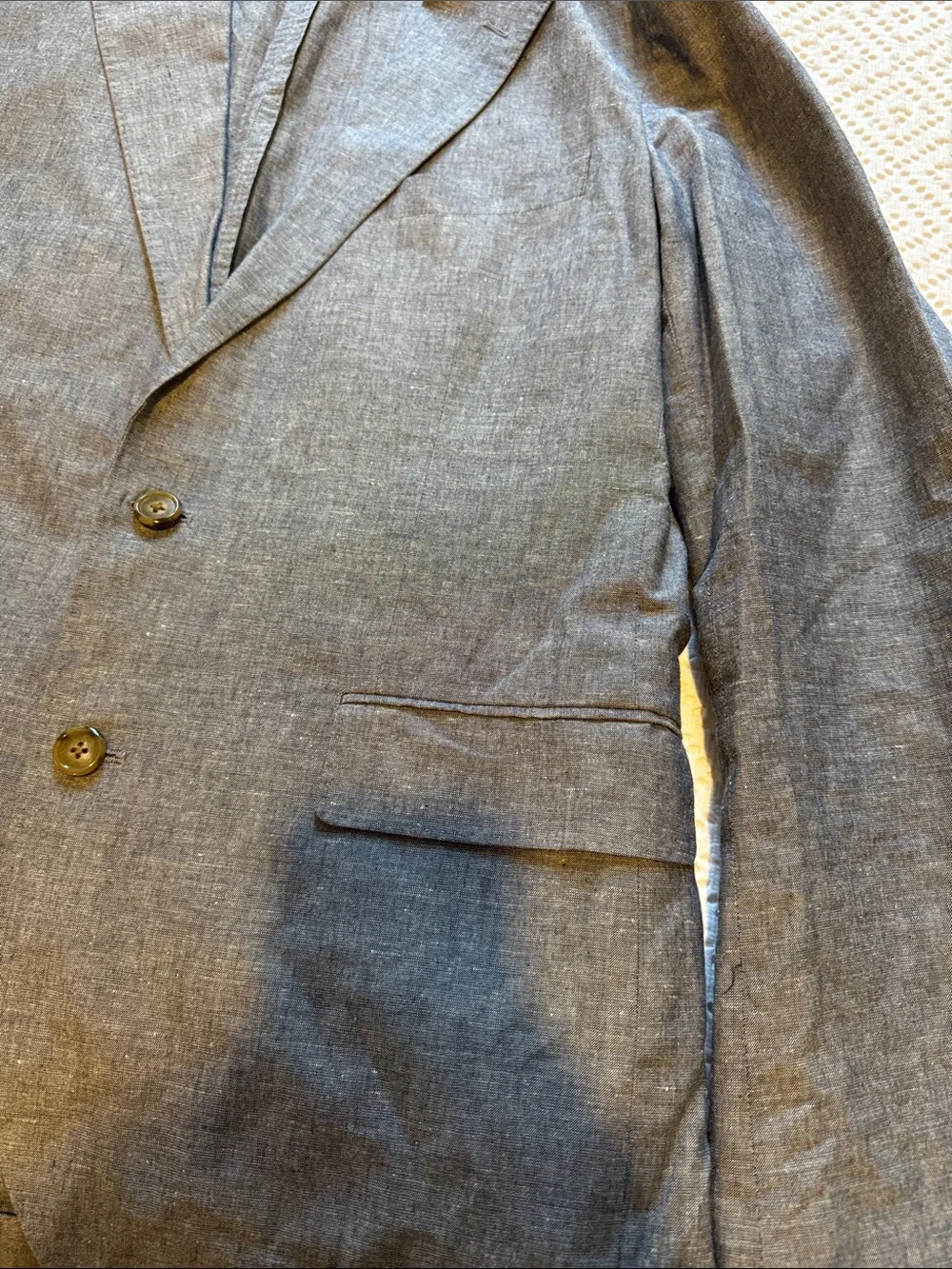 J Crew Ludlow Gray Linen Blazer